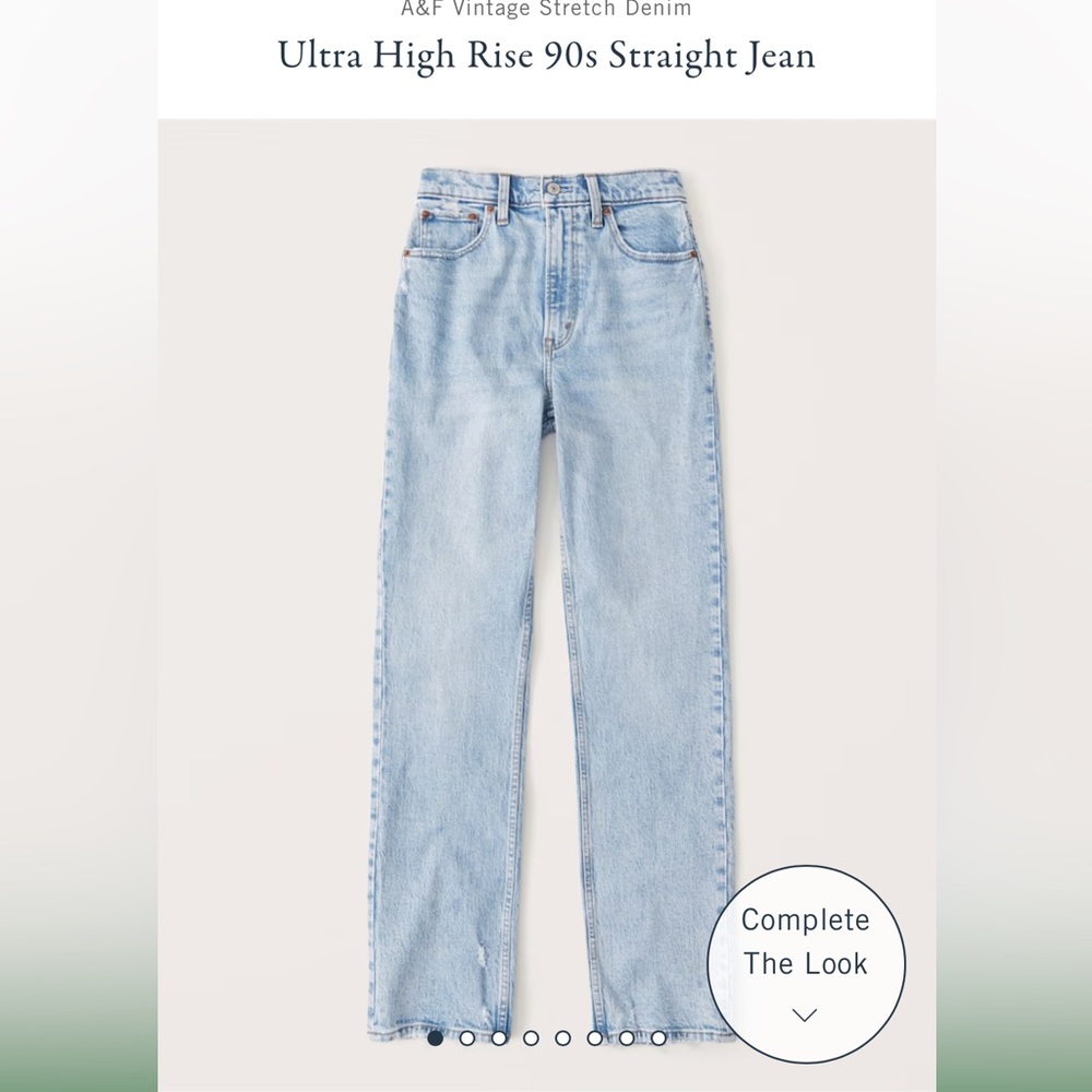 A&F 90s straight ultra high rise jeans